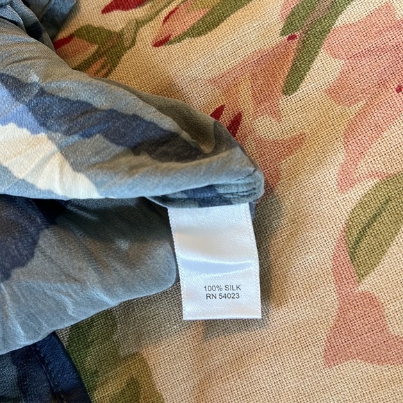 BANANA REPUBLIC Size 14 100% Crinkle Silk Ocean Beach Waves Tankdress $149 NEW - Picture 12 of 16